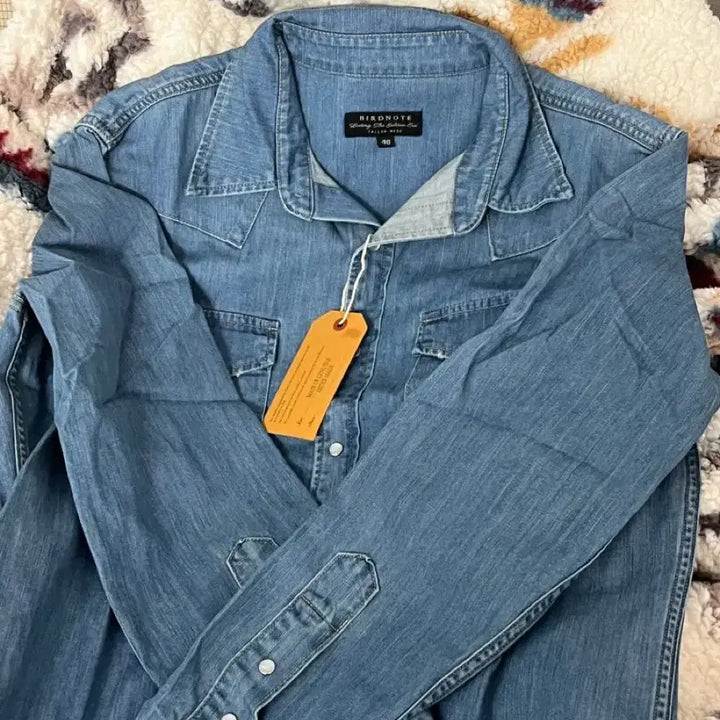 [BUNJANG] Bird Note Denim Western Shirt Size 42 / 버드노트 데님 웨스턴셔츠 42사이즈
