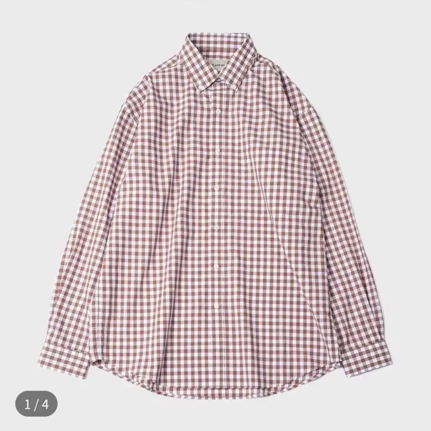 [BUNJANG] Slick&amp;Easy Gingham Check Shirt Chocolate / 새상품 슬릭앤이지 깅엄 체크 셔츠 초콜렛