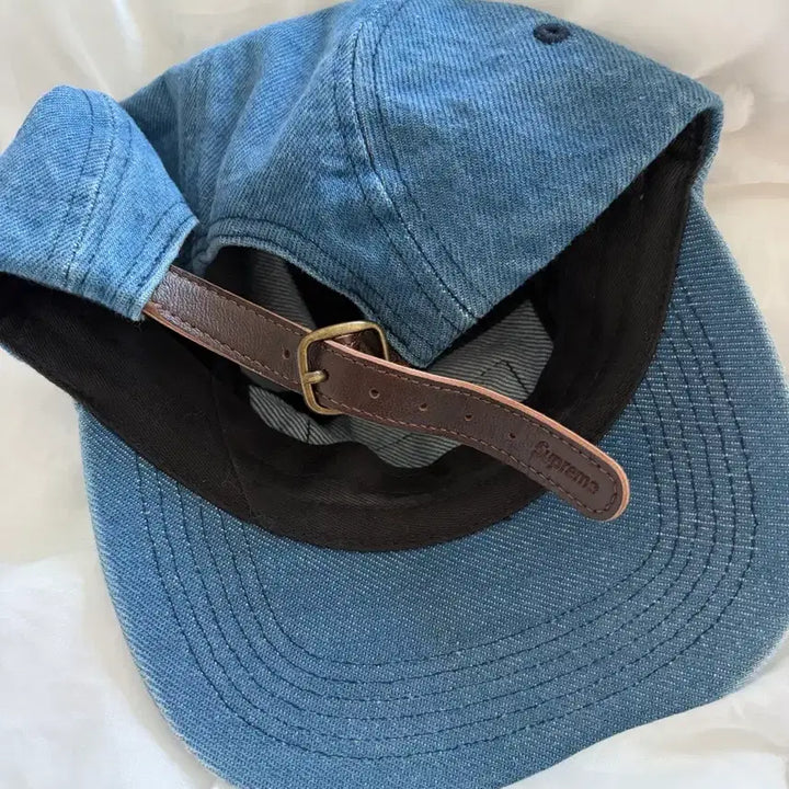 [BUNJANG] Supreme Washed Chino Twill Denim Camp Cap / 슈프림 워시드 치노 트윌 데님 캠프캡
