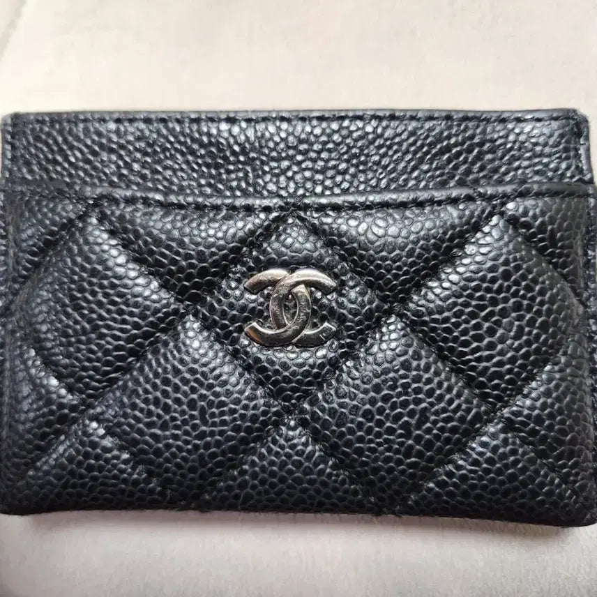 [BUNJANG] Chanel Caviar Card Holder Black / 샤넬 캐비어 카드지갑 블랙
