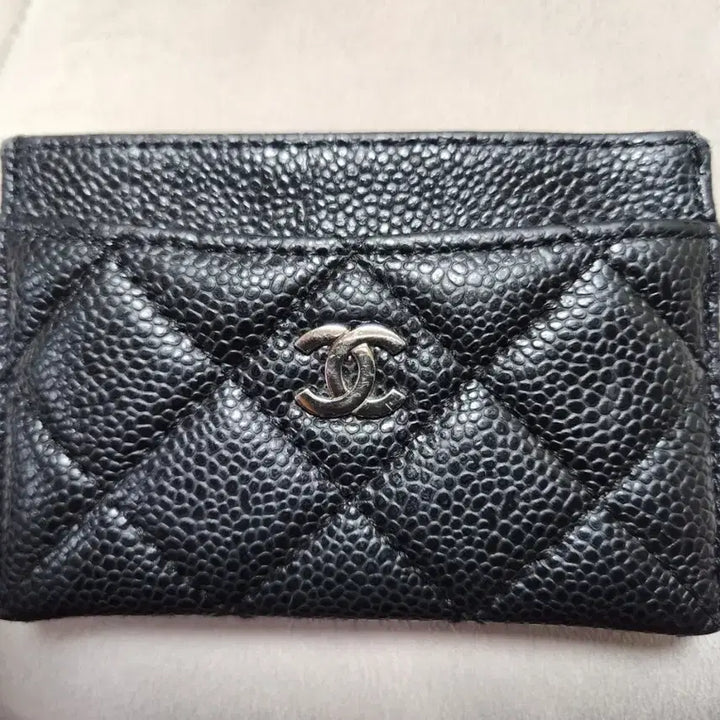 [BUNJANG] Chanel Caviar Card Holder Black / 샤넬 캐비어 카드지갑 블랙
