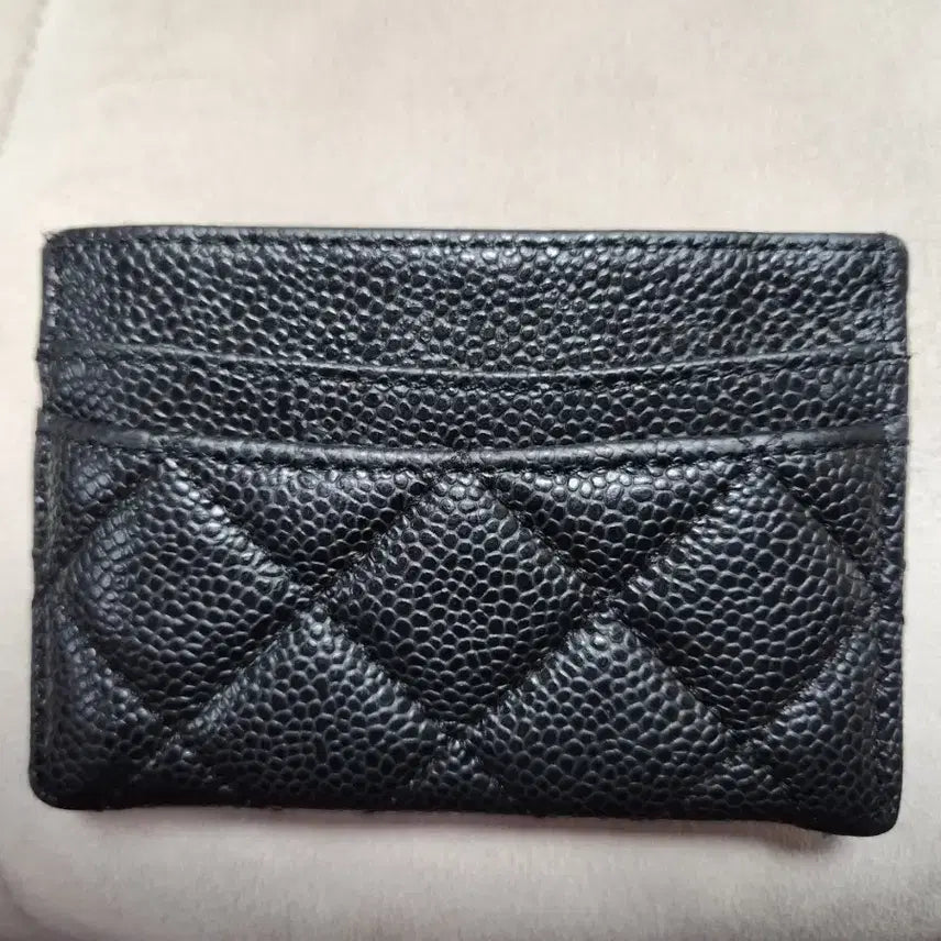 [BUNJANG] Chanel Caviar Card Holder Black / 샤넬 캐비어 카드지갑 블랙