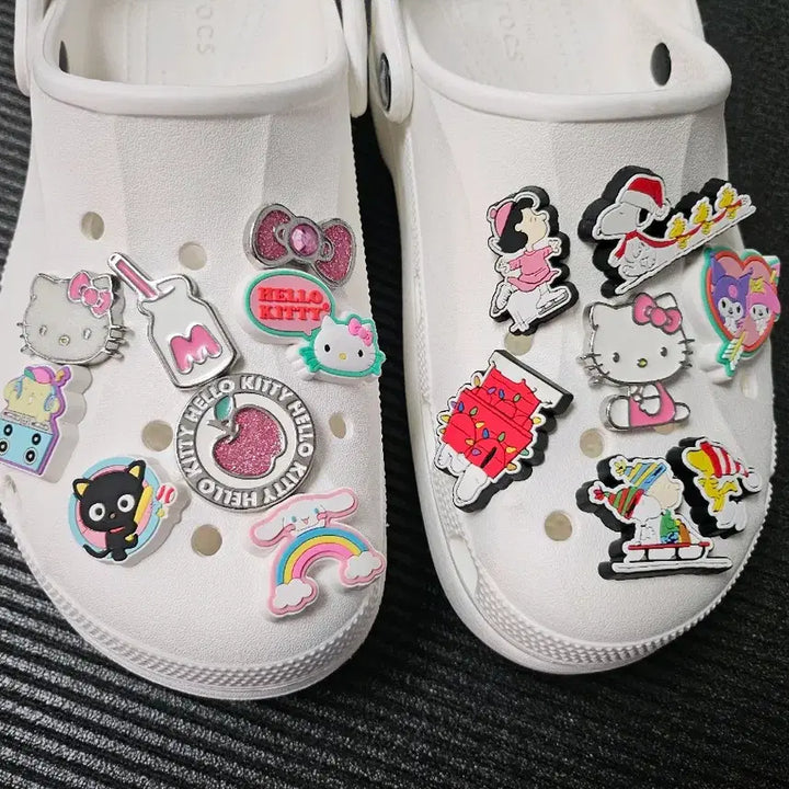 [BUNJANG] Crocs Baya Platform Clogs with Jibbitz Set W8 / 크록스  바야 플랫폼 클로그와 지비츠세트 W8