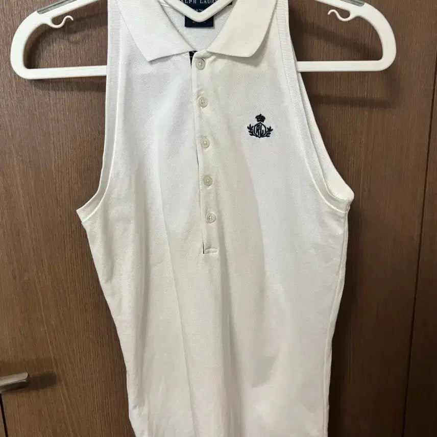 [BUNJANG] Ralph Lauren White Sleeveless Halter Top M / RL 랄프로렌 화이트 슬리브리스 홀터넥 나시 M