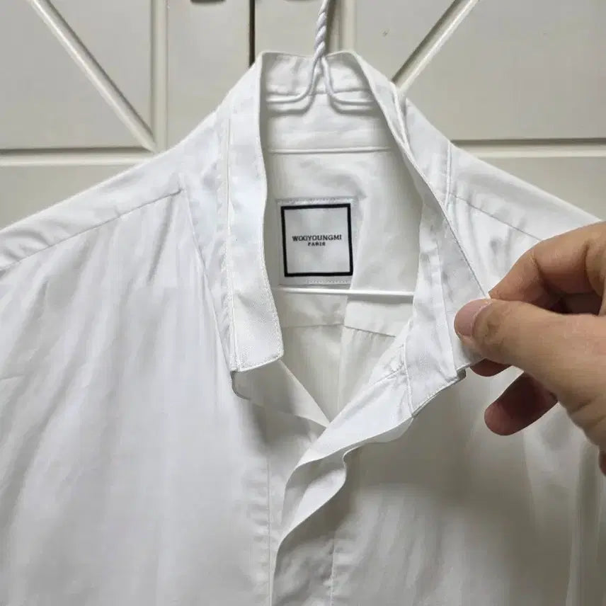 [BUNJANG] Wooyoungmi White Mandarin Collar Shirt Size 50 / 우영미 화이트셔츠 50사이즈