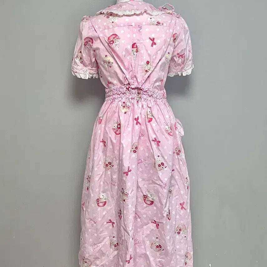 [BUNJANG] Nail Perch Pink Blouse and Overalls Dress Set / 나일퍼치 핑크 블라우스 멜빵 원피스 셋업