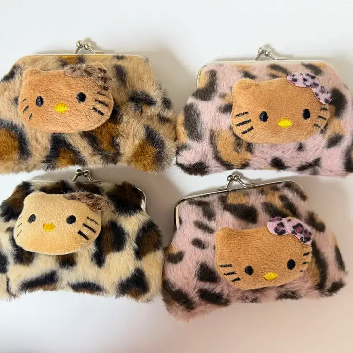 [BUNJANG] Leopard Print Tanning Kitty Coin Pouch / 호피 태닝키티 동전지갑 피우치