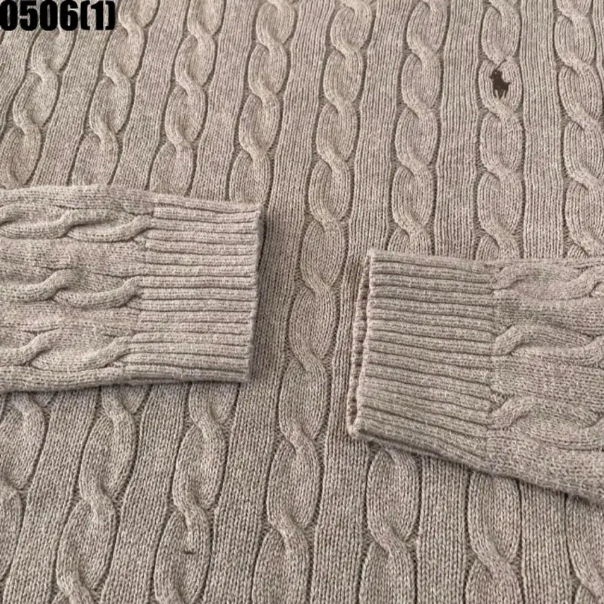 [BUNJANG] Polo Ralph Lauren Cable Knit Sweater Beige XL / 폴로 랄프로렌 케이블 니트 스웨터 베이지 XL 큐알 정품