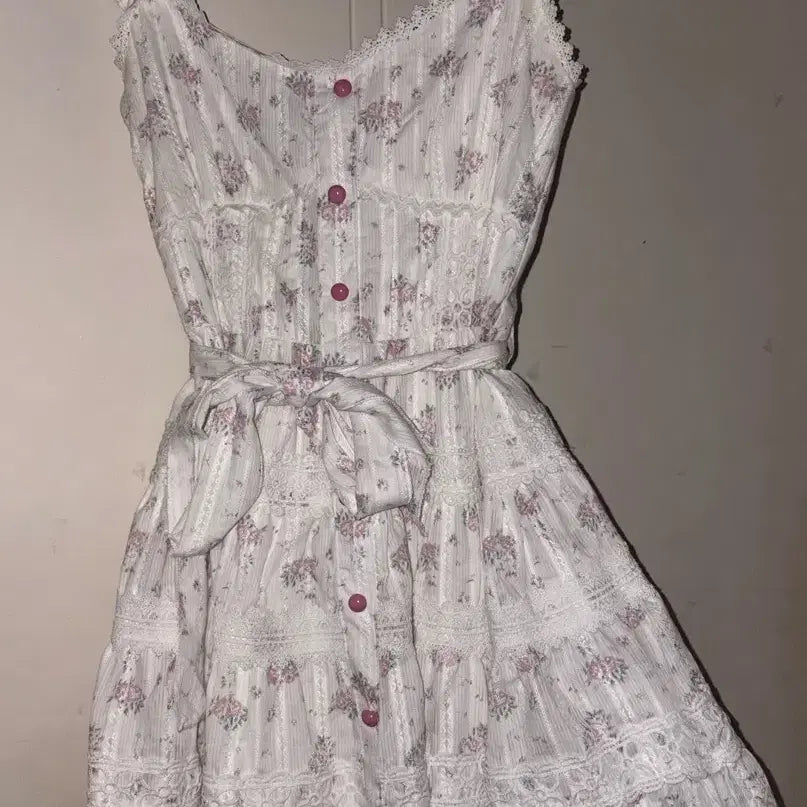 [BUNJANG] Dalgom Jam Project Strawberry Flower Mini Dress Vintage / 딸기쨈 프로젝트 딸기꽃 미니 원피스 빈티지