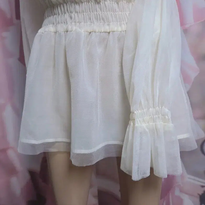 [BUNJANG] Fairy Dachuan Frill Organza Blouse / 페어리 달천 프릴 오간자 블라우스