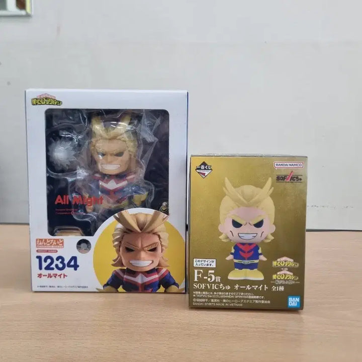 [BUNJANG] All Might Nendoroid &amp; Soft Vinyl Figure Bundle Set / 올마이트 넨드로이드, 소프빅 피규어