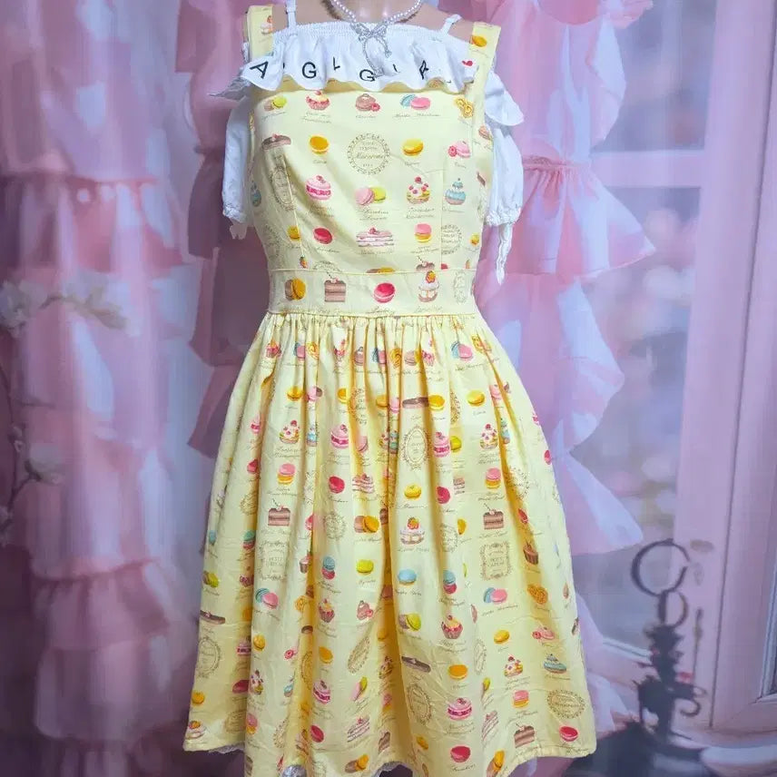 [BUNJANG] Cute Lolita Style Suspender Skirt / 큐티 티파티 서스펜더