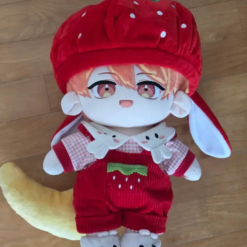 [BUNJANG] 40cm Doll Clothes Strawberry Rabbit Wardrobe / 40cm 솜인형 옷 딸기토끼 옷장