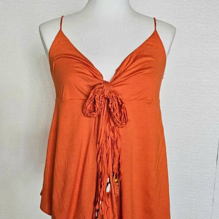 [BUNJANG] Ralph Lauren Orange Sleeveless Top / 랄프로렌  오렌지 슬리브리스탑
