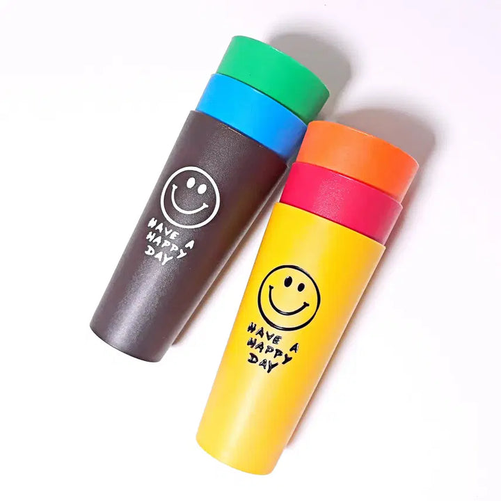 [BUNJANG] Vivid Smile Cups 6 Piece Set / 비비드 스마일 컵 6색 세트