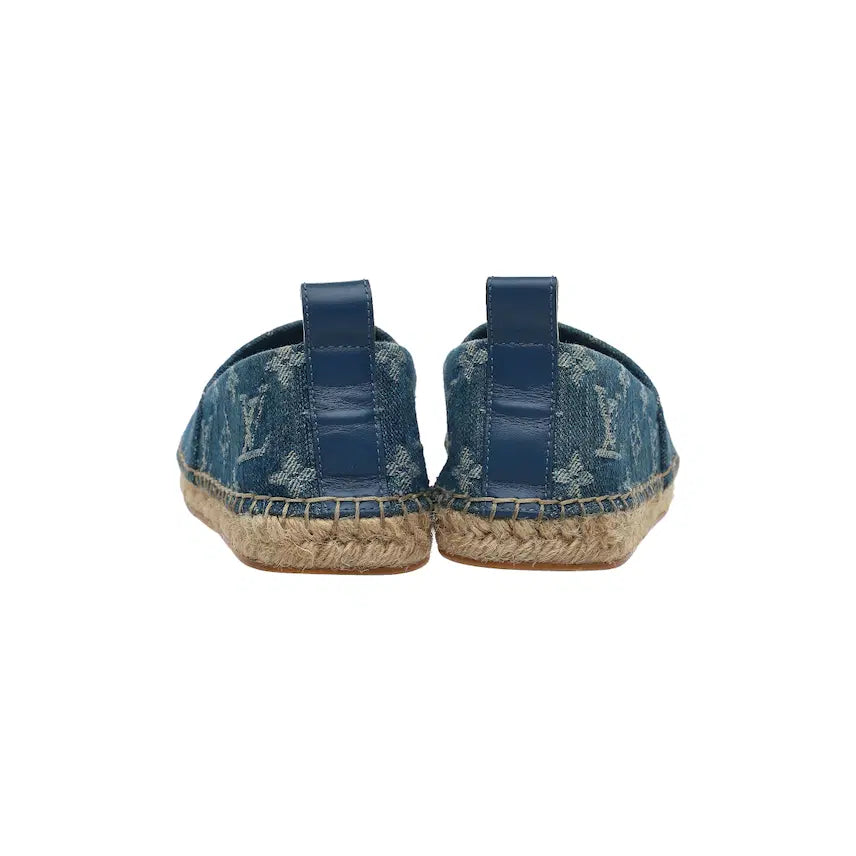 [BUNJANG] Louis Vuitton Monogram Espadrilles Blue Denim EU 35.5 / (W) 루이비통 모노그램 에스파드리유