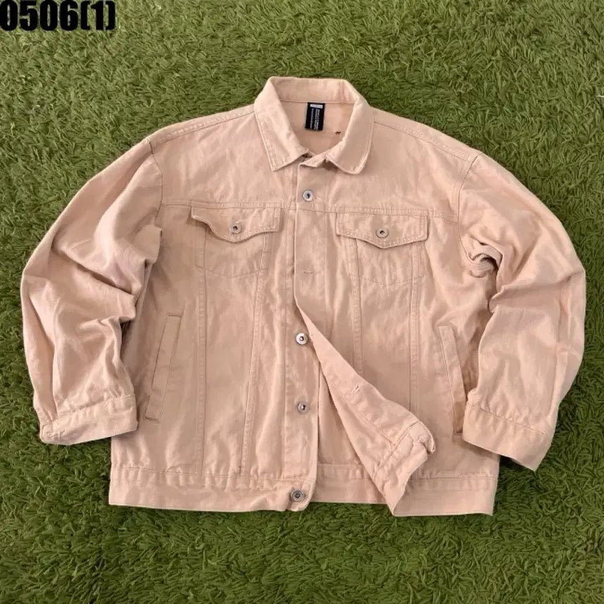 [BUNJANG] Seoul Attention Stand Jacket Beige M / 서울 어텐션 스탠드 자켓 베이지 M