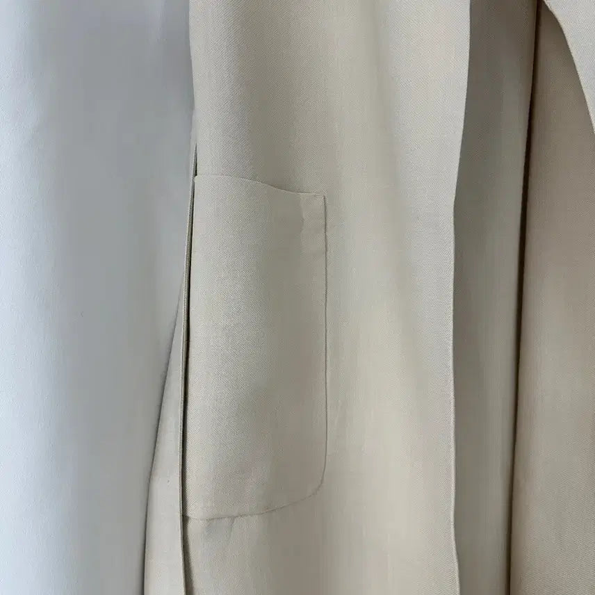 [BUNJANG] Massimo Dutti Beige Linen Long Vest XS / [여성] Massimo Dutti 베이지 롱 린넨 베스트
