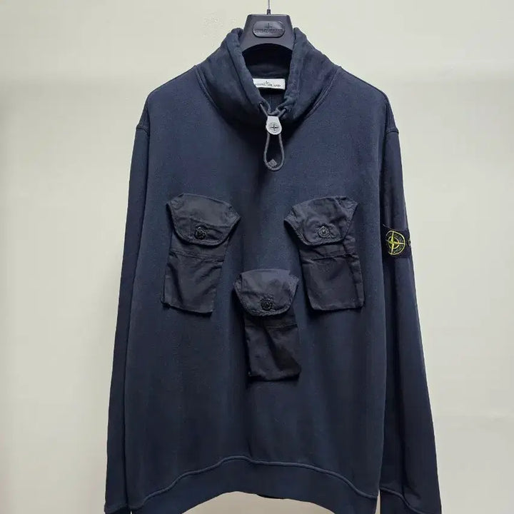 [BUNJANG] Stone Island Magazine High Neck Sweatshirt / 스톤아일랜드 탄창 하이넥 맨투맨