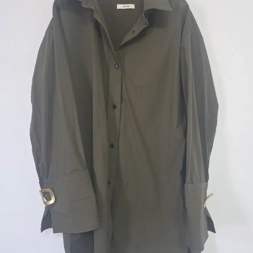 [BUNJANG] System Khaki Oversized Shirt Jacket / SYSTEM 시스템 카키 오버핏 셔츠 자켓 루즈핏 55 66 77