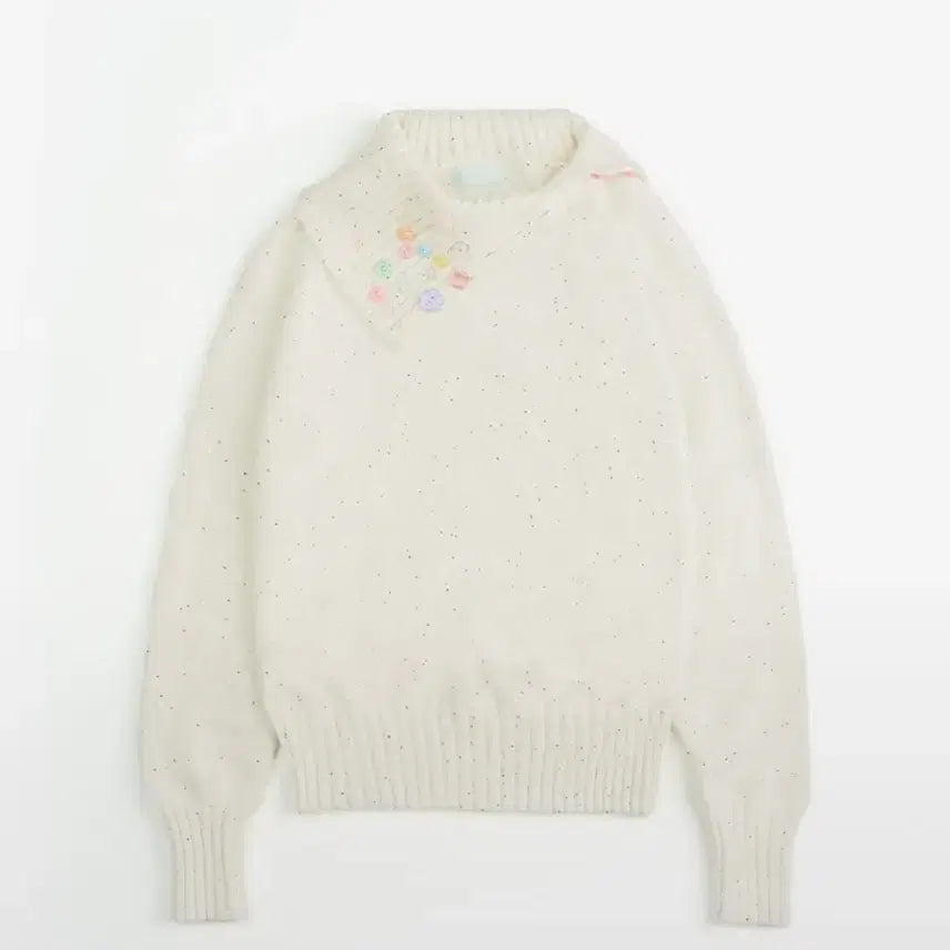 [BUNJANG] ILLIT Moka Swing Set Button Down Slit Turtleneck Knit / 아일릿 모카 스윙셋 컬러풀 버튼 다운 슬릿 터틀넥 단추 니트