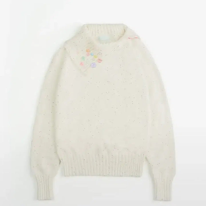 [BUNJANG] ILLIT Moka Swing Set Button Down Slit Turtleneck Knit / 아일릿 모카 스윙셋 컬러풀 버튼 다운 슬릿 터틀넥 단추 니트