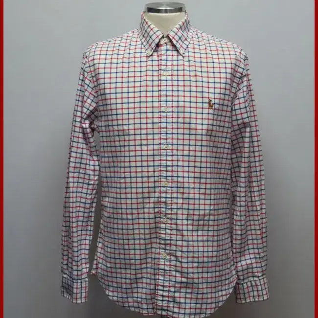 [BUNJANG] Ralph Lauren White Check Shirt Size 95 / 랄프로렌/하얀색 체크 남방셔츠/95사이즈/따봉구제(G-3)