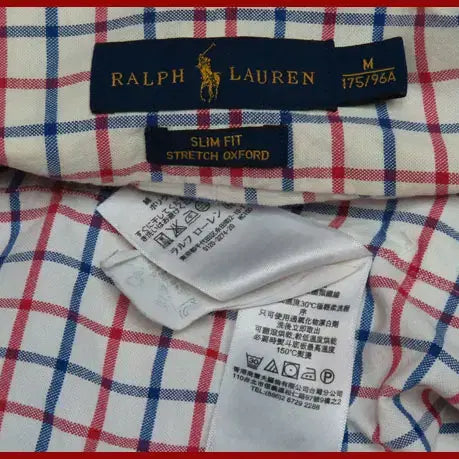 [BUNJANG] Ralph Lauren White Check Shirt Size 95 / 랄프로렌/하얀색 체크 남방셔츠/95사이즈/따봉구제(G-3)