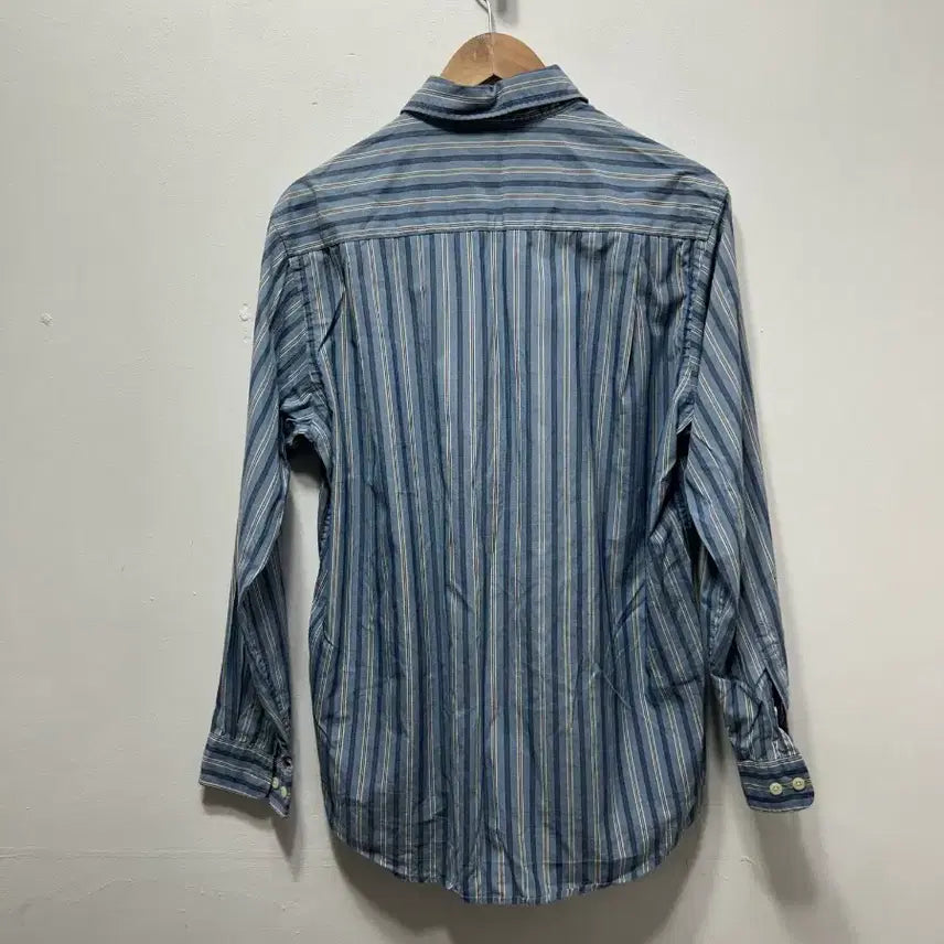 [BUNJANG] Hazzys Blue Stripe Long Sleeve Shirt L / 헤지스 블루 스트라이프 긴팔 셔츠 L
