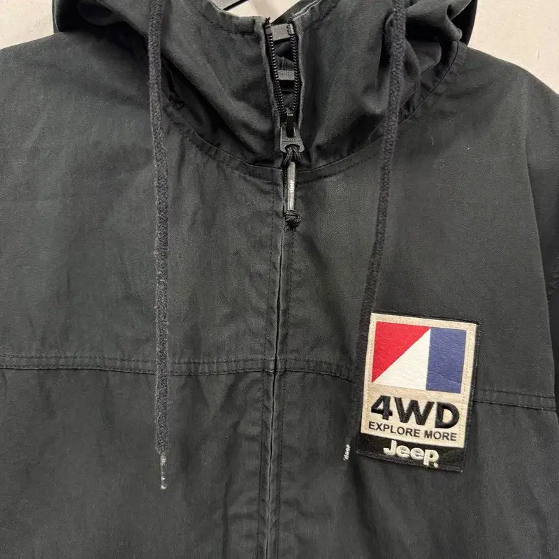 [BUNJANG] Jeep 4WD Short Sleeve Windbreaker Jacket (Size M/95) / [정품/M(95)] 지프 4WD 반팔 바람막이   CC