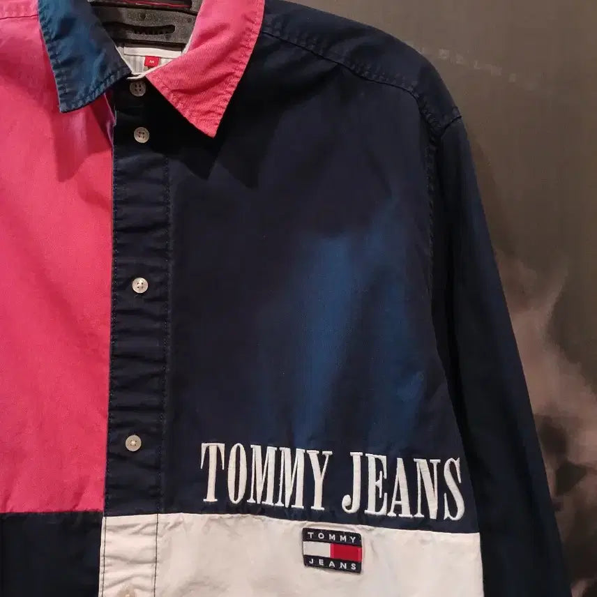 [BUNJANG] Tommy Jeans Archive Color Block Shirt / 타미진스 아카이브 컬러블록 셔츠
