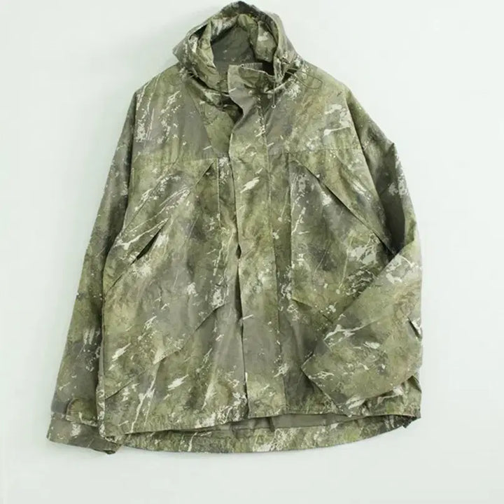 [BUNJANG] Unisex Tie-Dye Pattern Printing Hooded Anorak / [FREE] 타이다이 패턴 프린팅 후드 아노락
