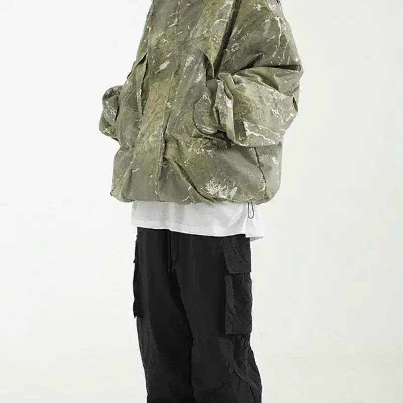 [BUNJANG] Unisex Tie-Dye Pattern Printing Hooded Anorak / [FREE] 타이다이 패턴 프린팅 후드 아노락