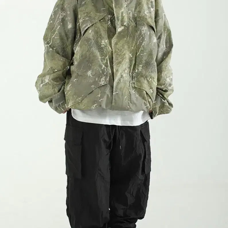 [BUNJANG] Unisex Tie-Dye Pattern Printing Hooded Anorak / [FREE] 타이다이 패턴 프린팅 후드 아노락