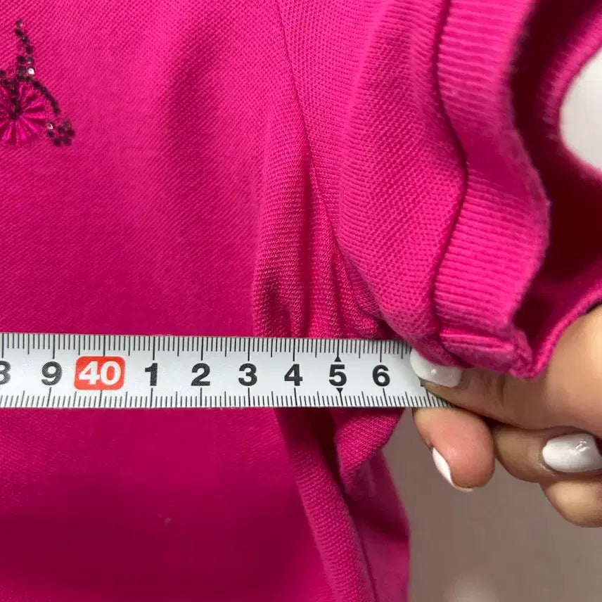 [BUNJANG] Beanpole Pink Short Sleeve Polo Shirt - M / 빈폴 핑크 반팔 카라 티셔츠 M