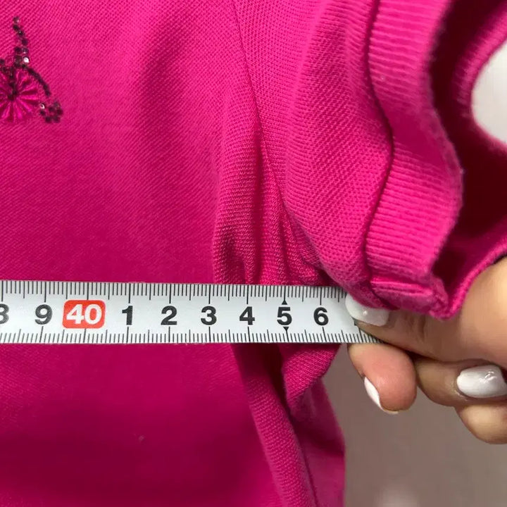 [BUNJANG] Beanpole Pink Short Sleeve Polo Shirt - M / 빈폴 핑크 반팔 카라 티셔츠 M