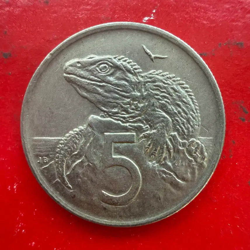 [BUNJANG] 1972 New Zealand 5 Cent Lizard Coin / 1972 뉴질랜드 5센트 도마뱀 동전 M2338