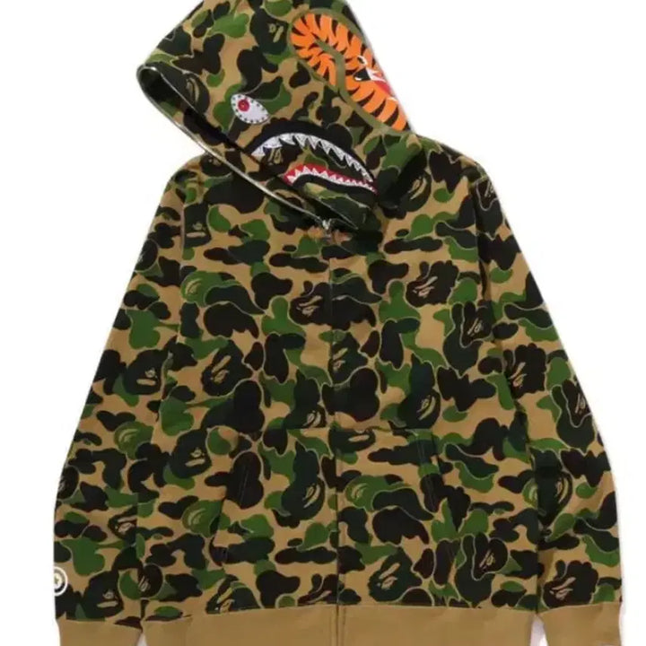 [BUNJANG] BAPE Shark Hooded Zip-Up ABC Camo Crystal Stone Green M / 오늘만) 베이프 샤크 후드 집업 abc 카모 크리스탈 스톤 그린 M