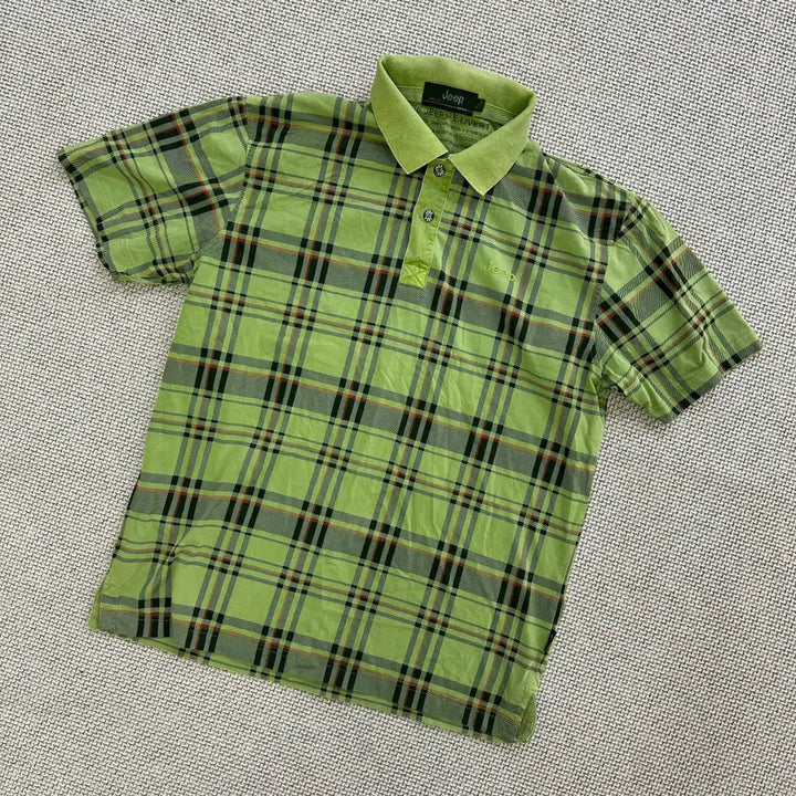 [BUNJANG] XL Vintage Check Polo Shirt / XL 빈티지 체크 카라티 0430D