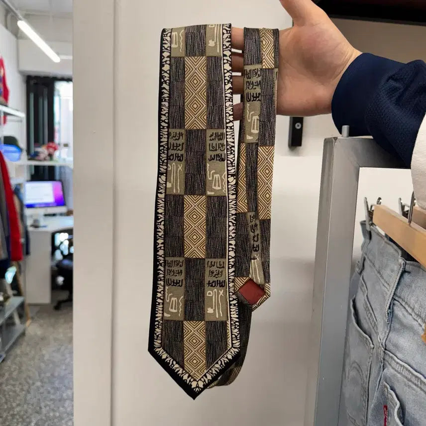 [BUNJANG] Vintage Ethnic Silk Tie / 빈티지 에스닉 실크 넥타이
