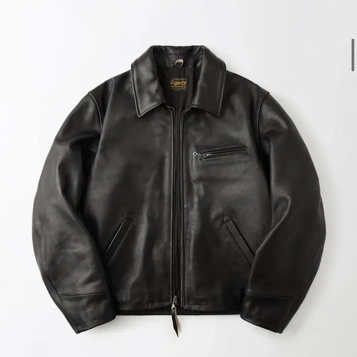 [BUNJANG] Outstanding T-Core Leather Sports Jacket / 아웃스탠딩 티코어 레더 스포츠 자켓