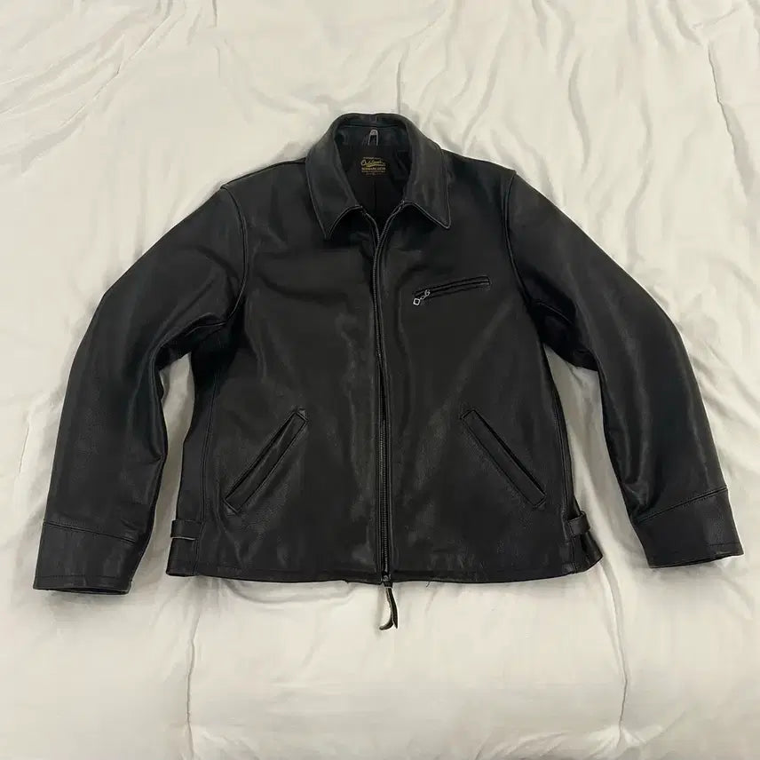 [BUNJANG] Outstanding T-Core Leather Sports Jacket / 아웃스탠딩 티코어 레더 스포츠 자켓