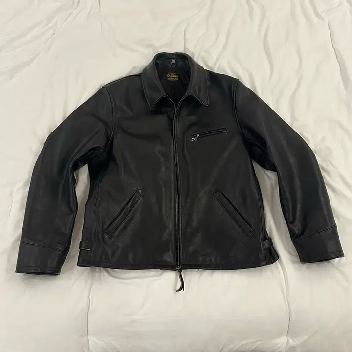 [BUNJANG] Outstanding T-Core Leather Sports Jacket / 아웃스탠딩 티코어 레더 스포츠 자켓