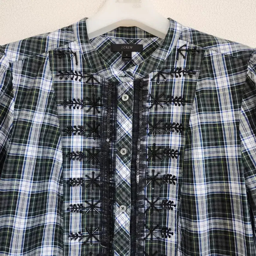 [BUNJANG] J.Crew Check Blouse / 제이크루 체크 블라우스(S