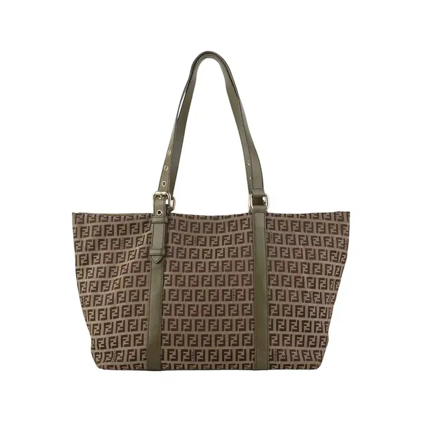 [BUNJANG] Fendi 8BH215 Gold Coin FF Fabric Zippy Shopper Bag / 펜디 8BH215 금장 코인 FF 패브릭 지피 쇼퍼백37106K-3