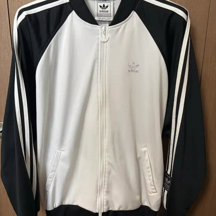 [BUNJANG] Adidas Vintage White Black Track Top Jacket / ADIDAS 아디다스 레어 흰검 올드져지 트랙탑