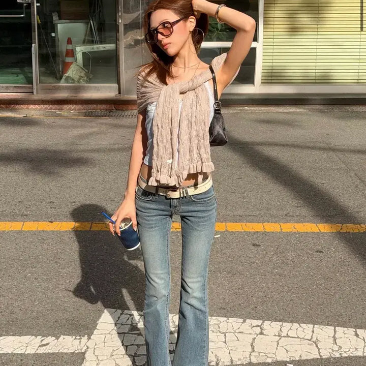 [BUNJANG] Glacier Jade Vintage Low Waist Jeans / 클리시어 제이드 빈티지 로우 jade vintage low 팬츠