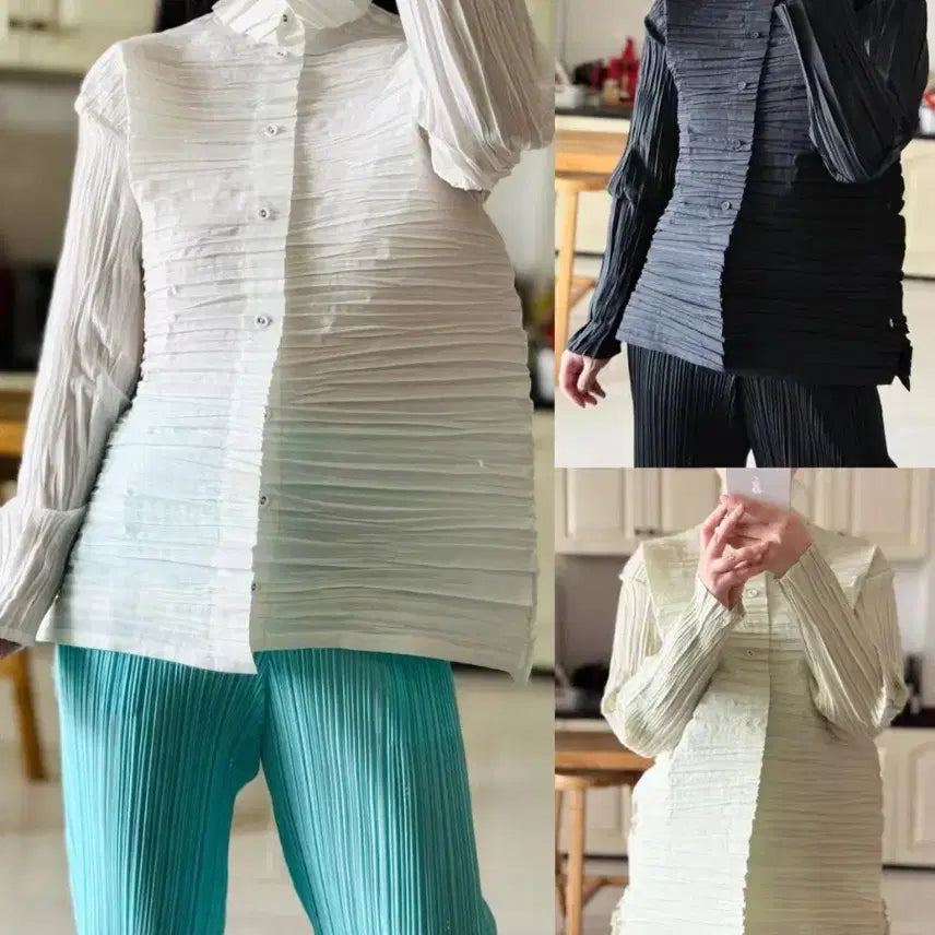 [BUNJANG] Issey Miyake Heart Long Sleeve Shirt / 이세이미야케 하트 긴팔 셔츠~