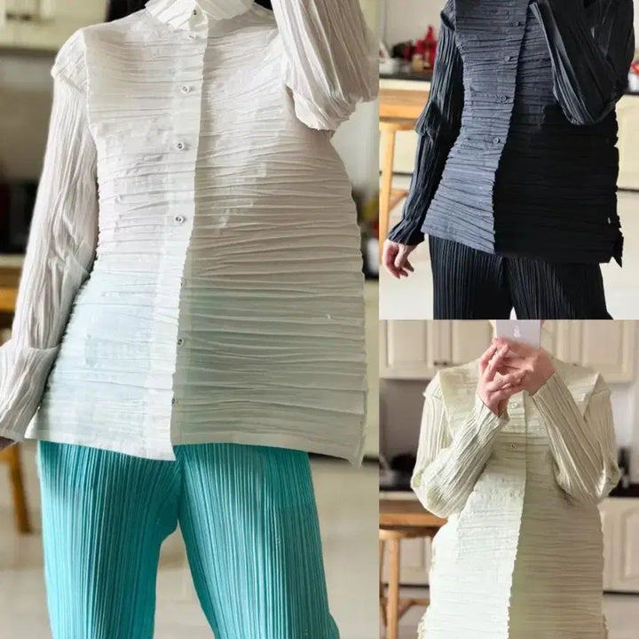 [BUNJANG] Issey Miyake Heart Long Sleeve Shirt / 이세이미야케 하트 긴팔 셔츠~