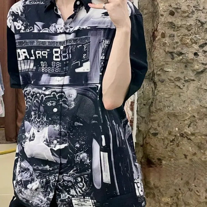 [BUNJANG] Palace Pachinko Short Sleeve Shirt Black / 팔라스 파친코 반팔 셔츠 블랙